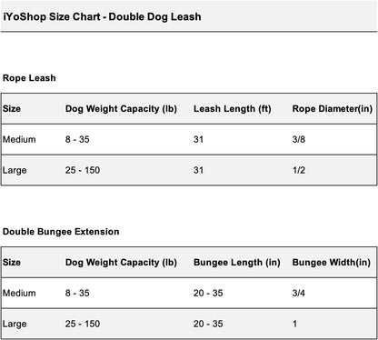 Dual Dog Leash, Double Dog Leash, 360 Swivel No Tangle Walking Leash, Shock Absorbing Bungee for Two Dogs, Black, Large (25-150 Lbs)